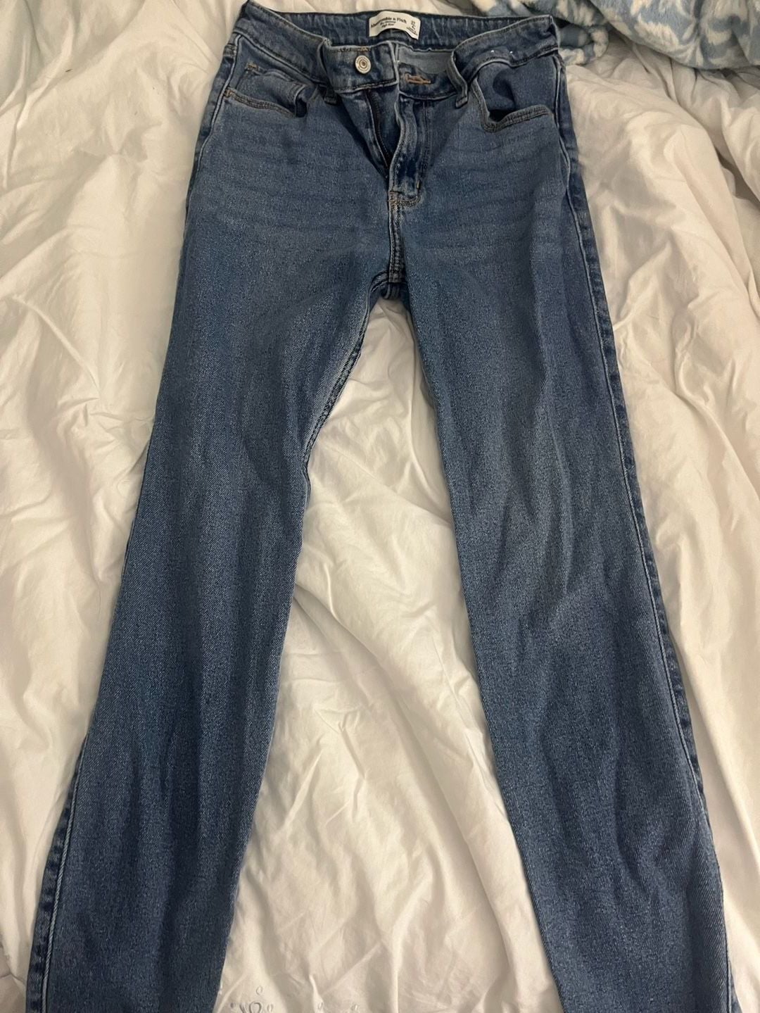 Abercrombie & Fitch The Skinny High Rise Size 27 4R Blue Denim Jeans 2