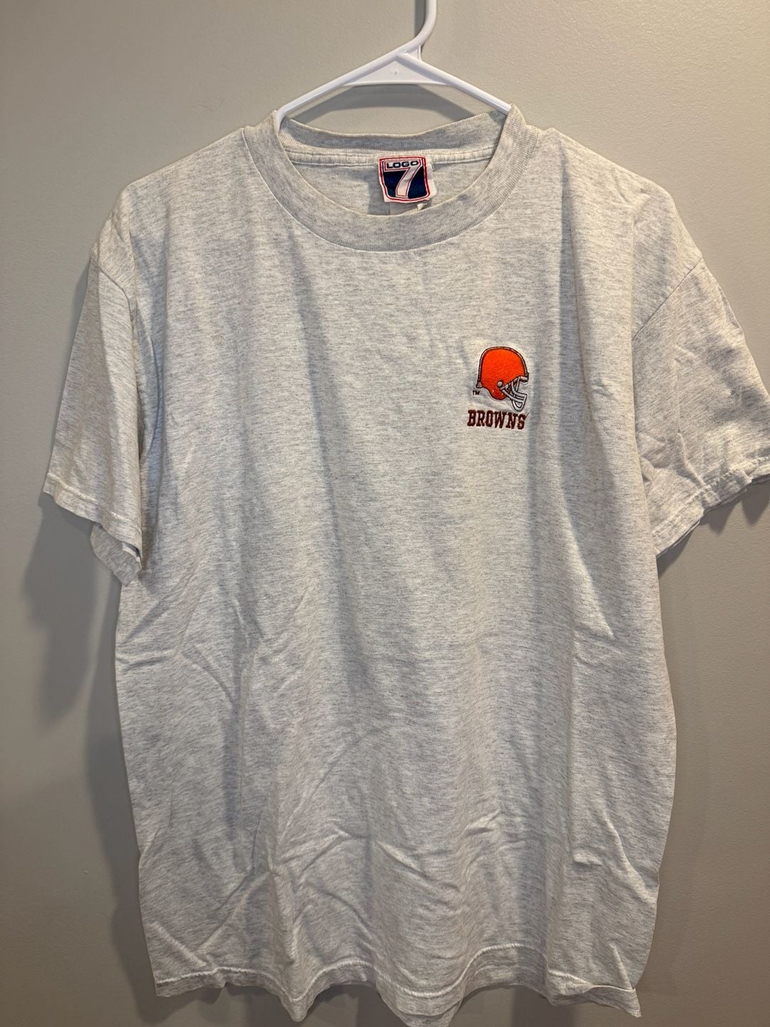 Vintage Logo 7 Cleveland Browns T-Shirt Size L Gray 2