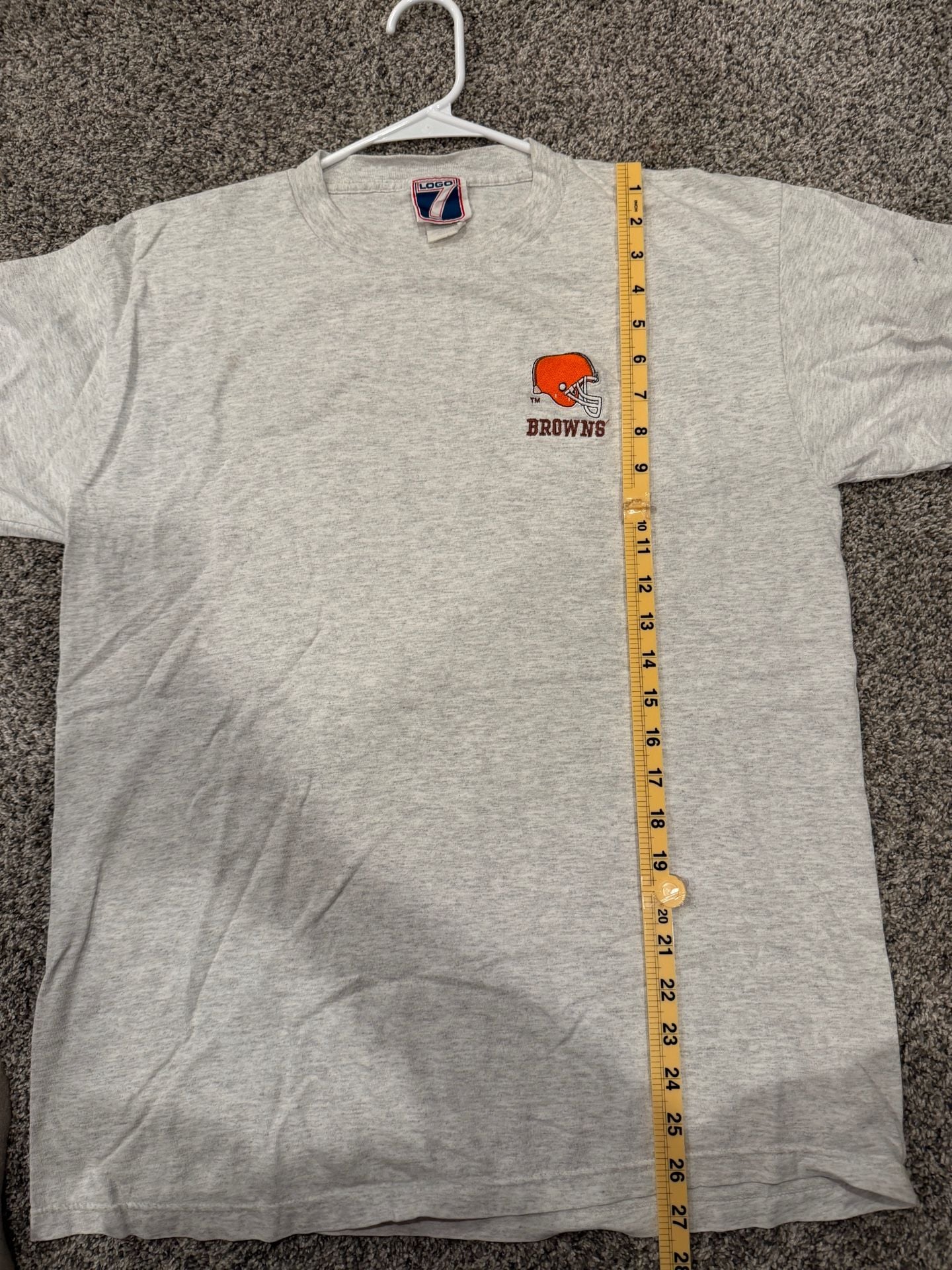 Vintage Logo 7 Cleveland Browns T-Shirt Size L Gray 7