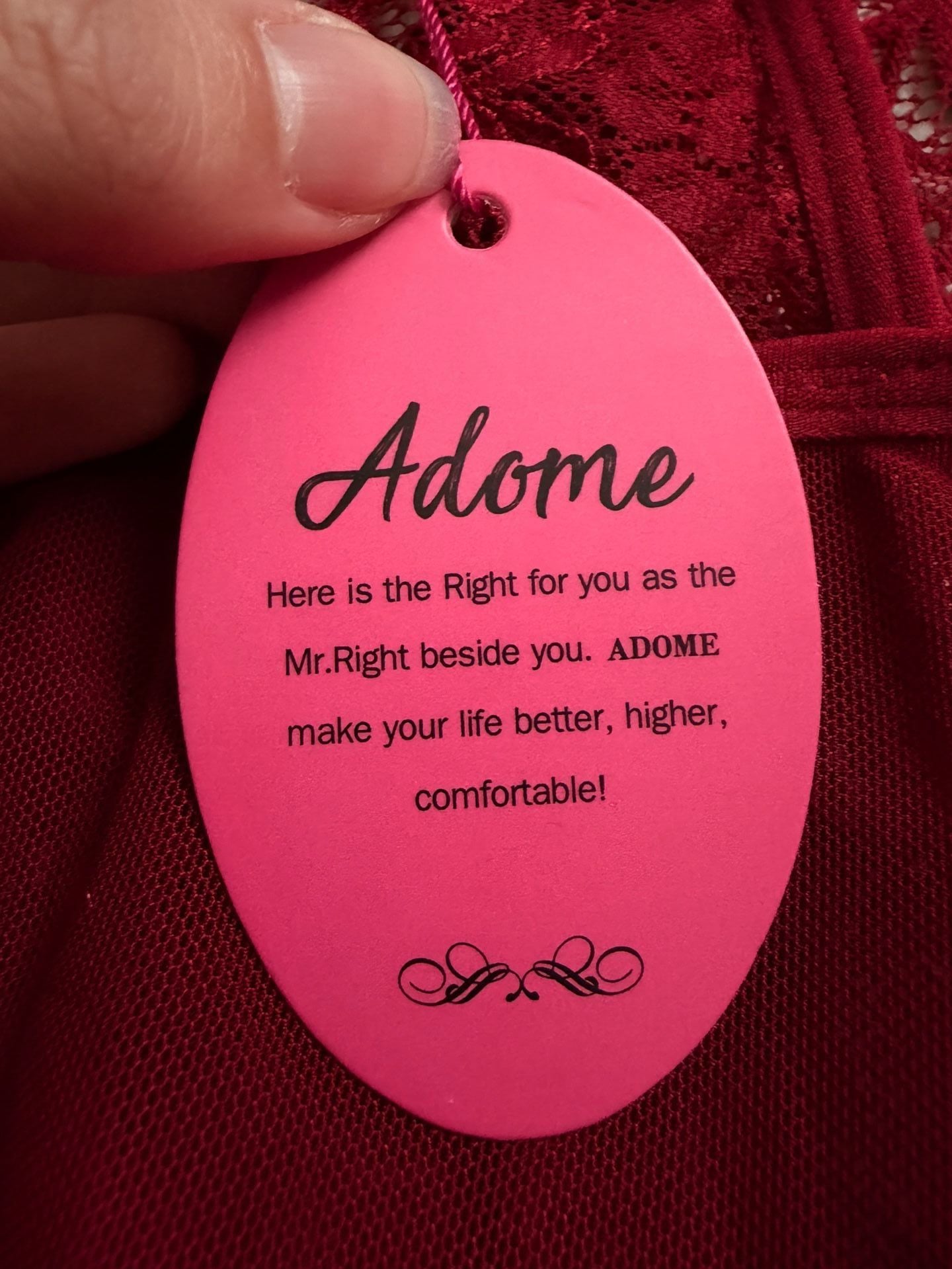 Adome Babydoll Lingerie Size 4XL Red 8