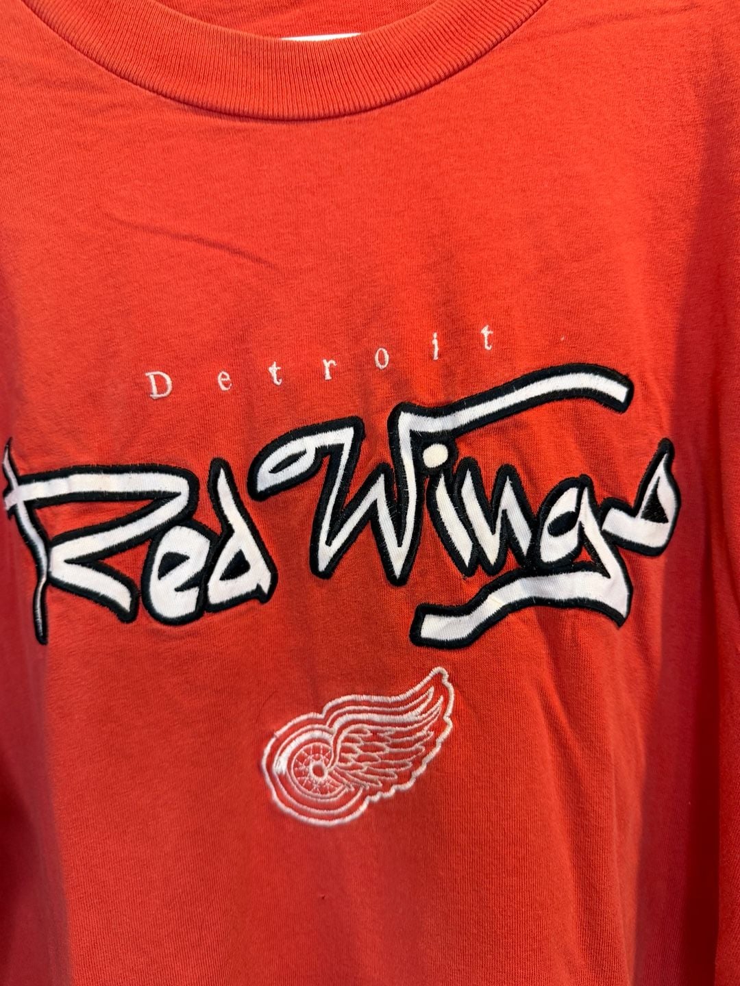 Vintage Detroit Red Wings Graphic T-Shirt Red 4