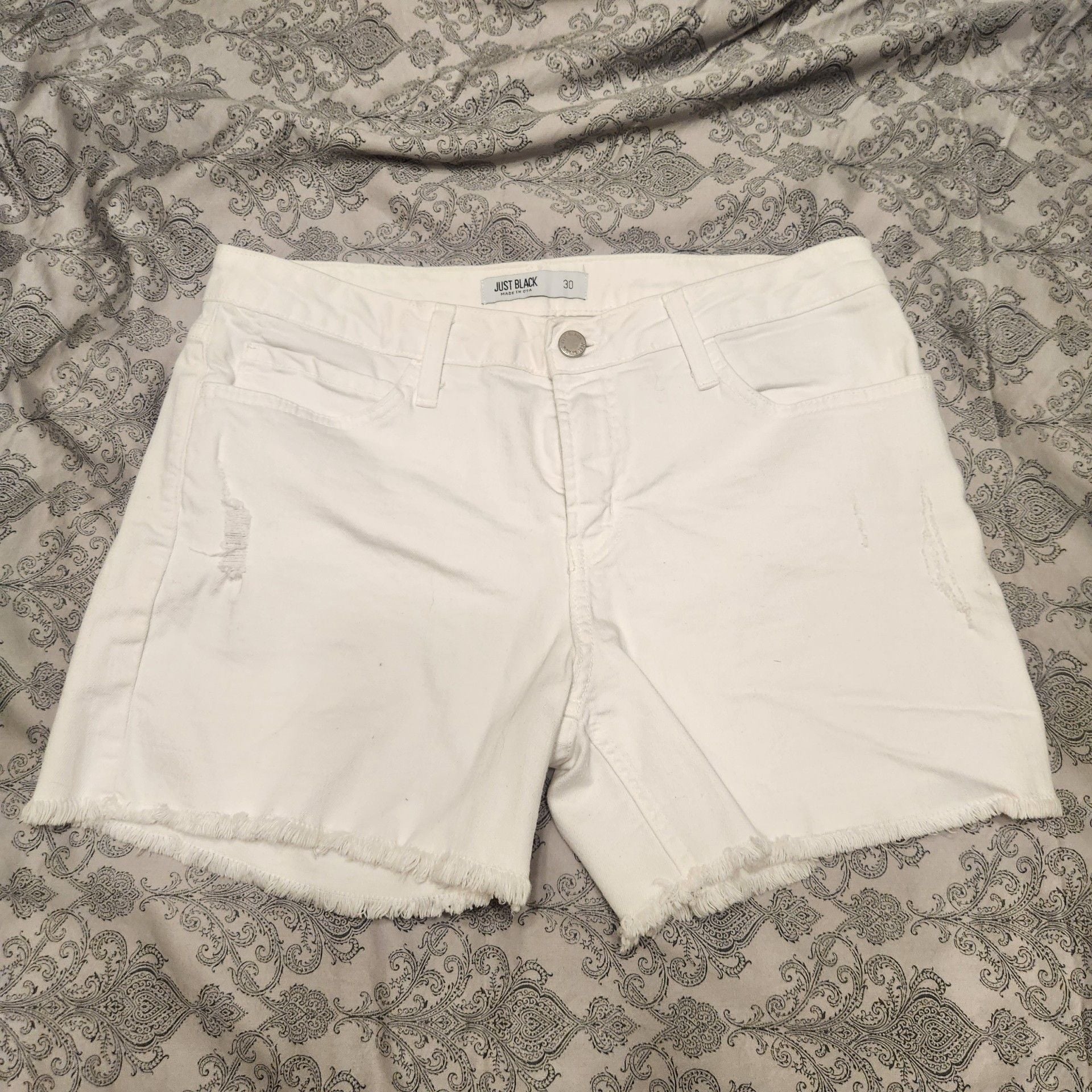 Just Black Denim Cutoff Shorts Size 30 2