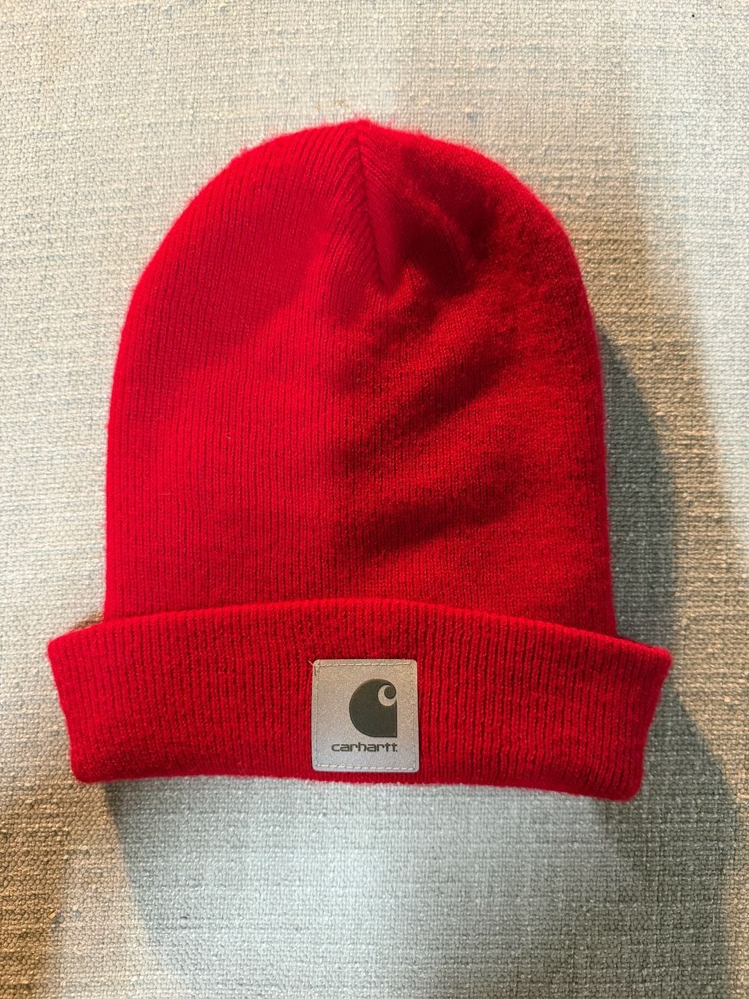Carhartt x DC Comics Batman Reflective Patch Beanie Red 2