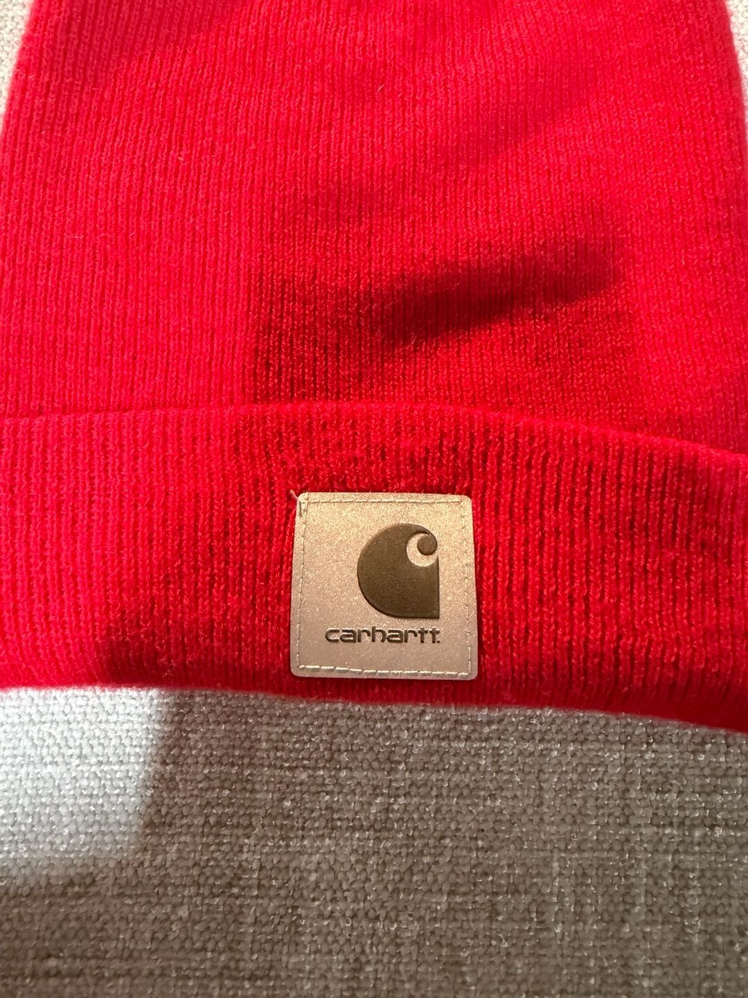 Carhartt x DC Comics Batman Reflective Patch Beanie Red 3