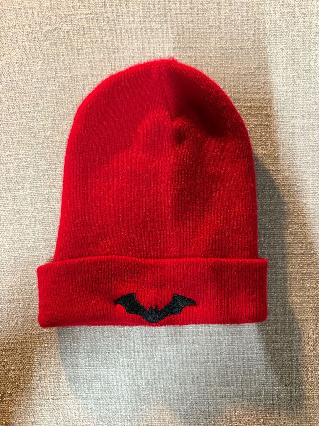 Carhartt x DC Comics Batman Reflective Patch Beanie Red 4