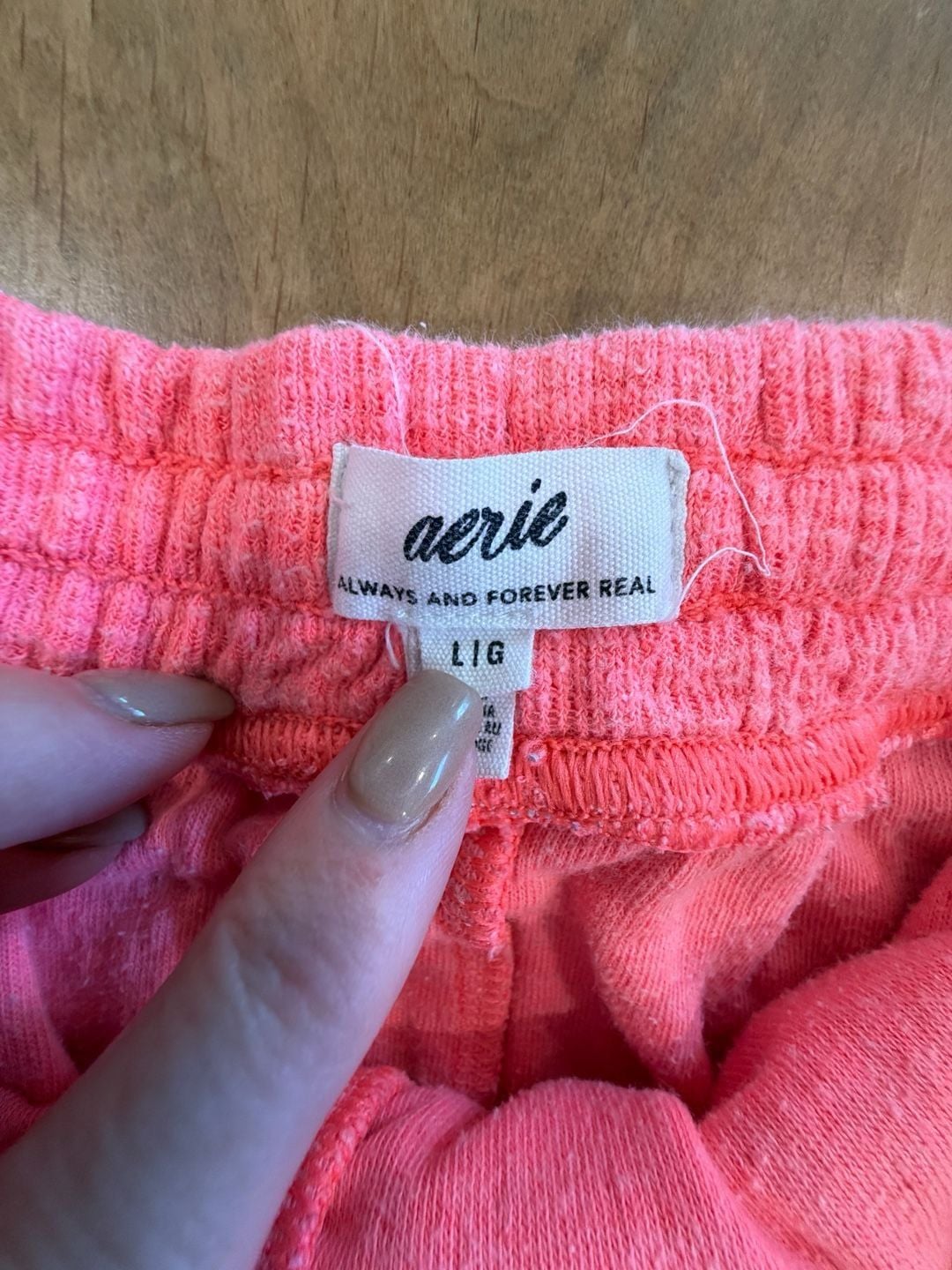 Aerie Lounge Shorts Size L Pink Drawstring 4