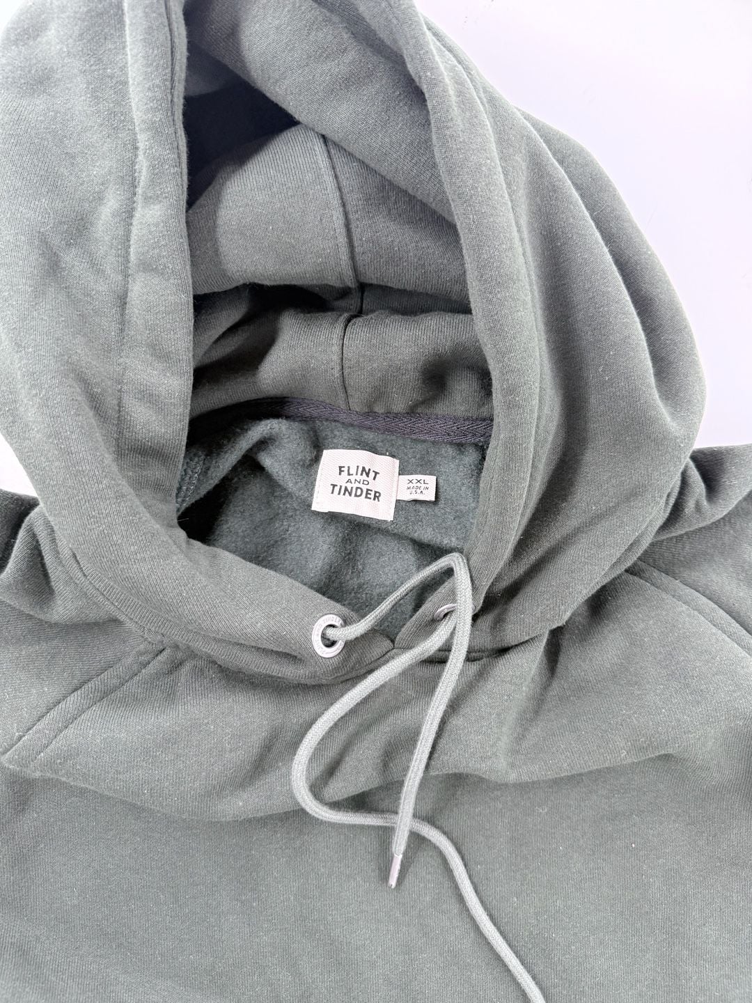 Flint And Tinder Hoodie Size XXL Green Sweatshirt Pullover Made In USA 2