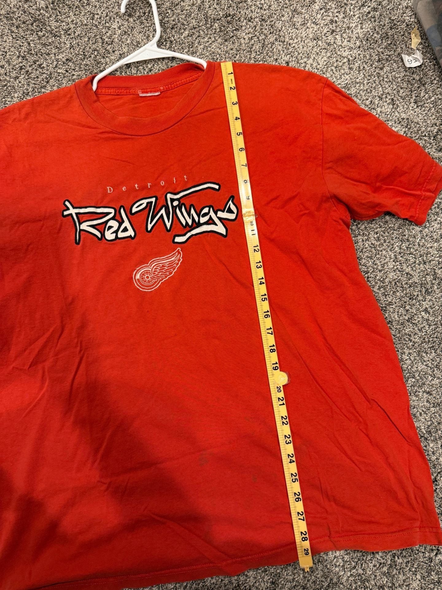 Vintage Detroit Red Wings Graphic T-Shirt Red 9