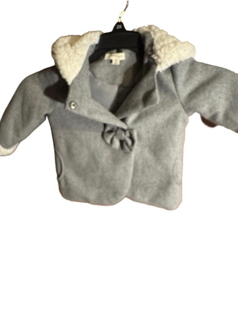 Jessica Simpson Coat Size 18M Gray Hooded Bow Winter Jacket 8