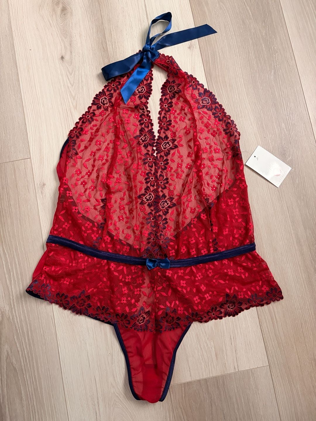Journelle 3X Red Lace Bodysuit 2