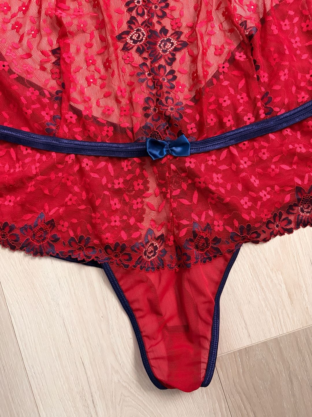 Journelle 3X Red Lace Bodysuit 4