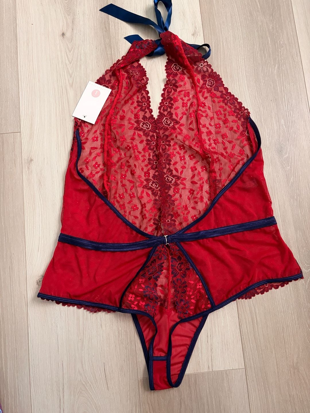 Journelle 3X Red Lace Bodysuit 5
