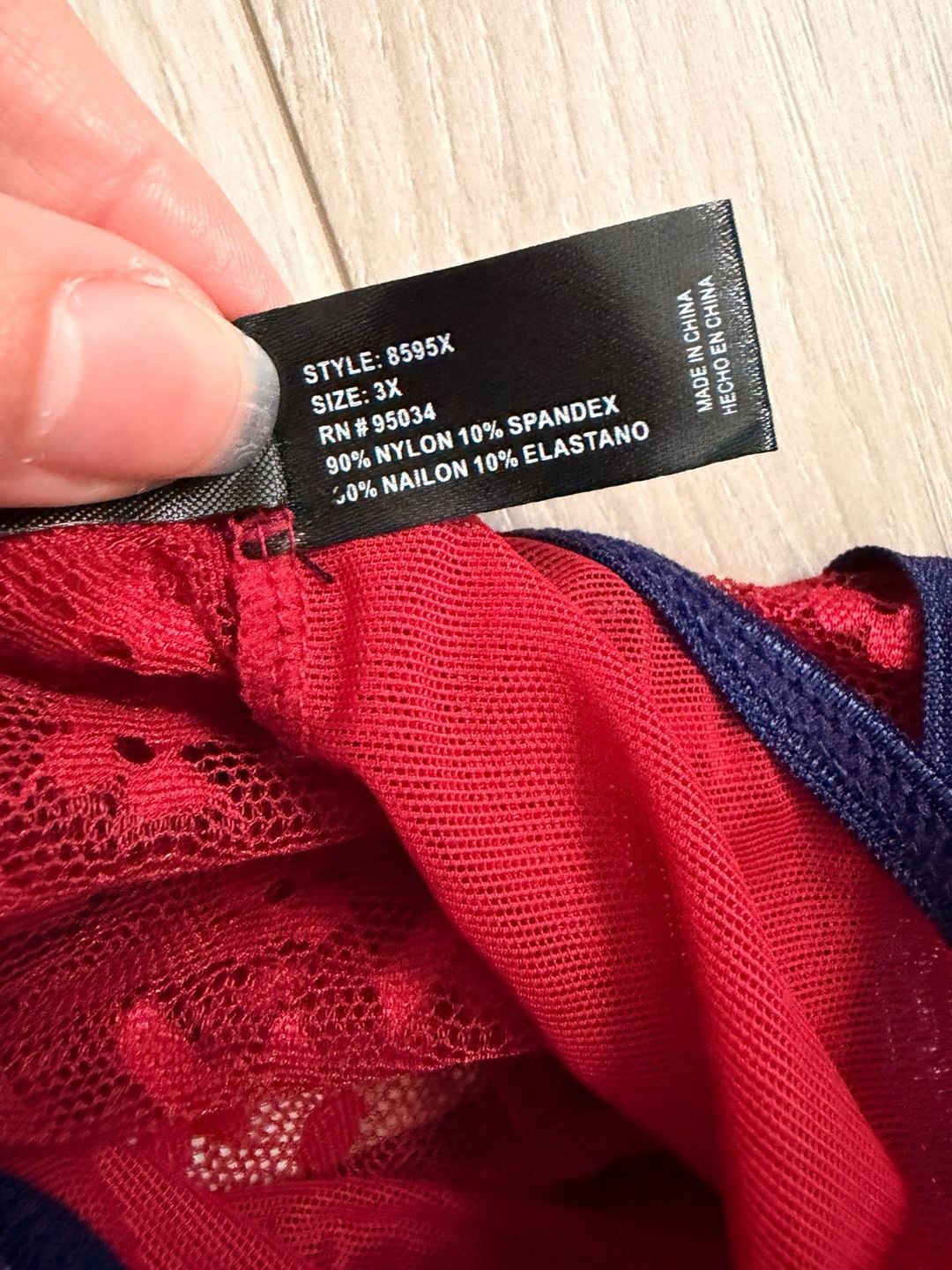 Journelle 3X Red Lace Bodysuit 7