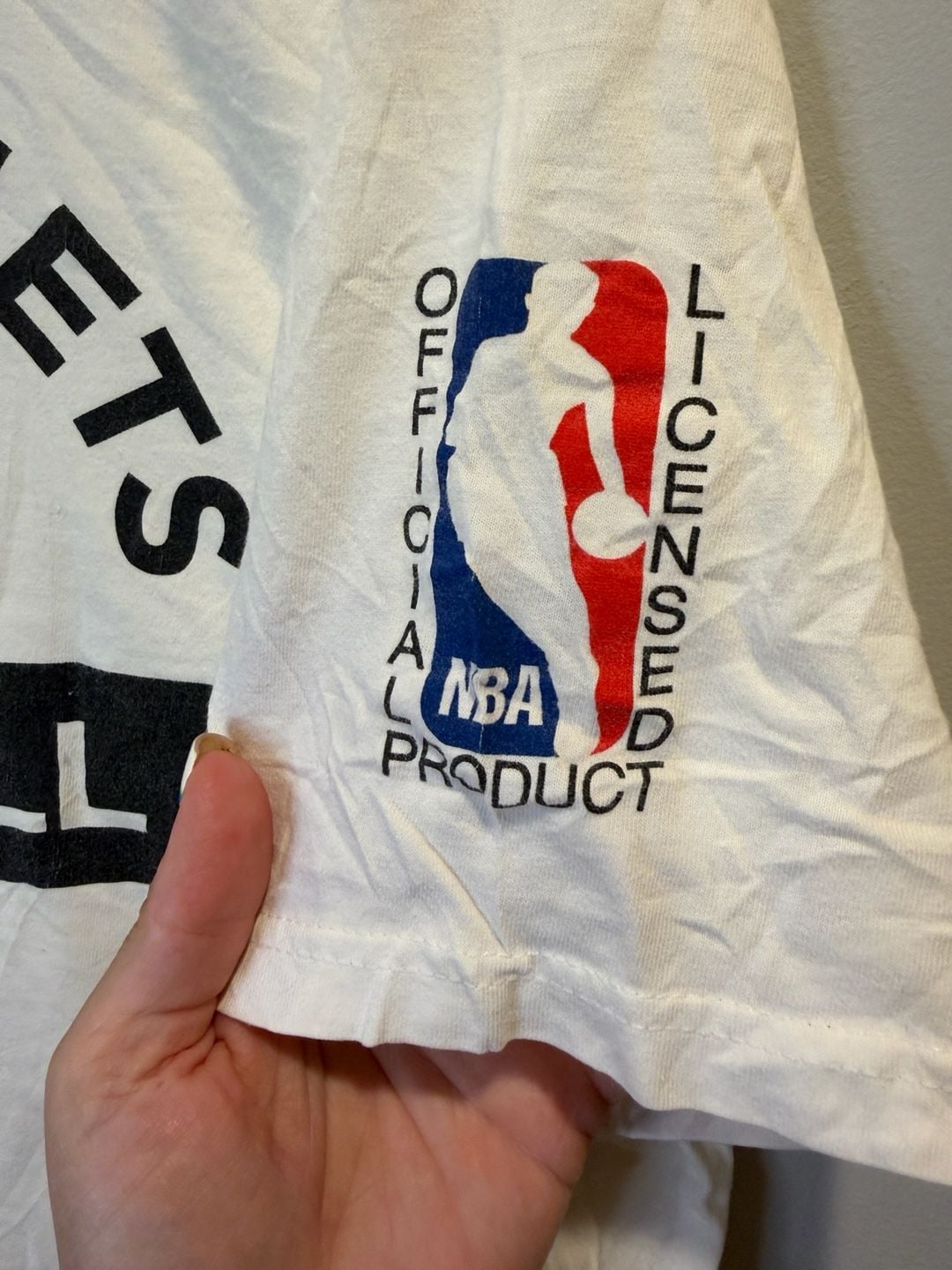 Adidas Brooklyn Nets T-Shirt Size M White Graphic Tee 4