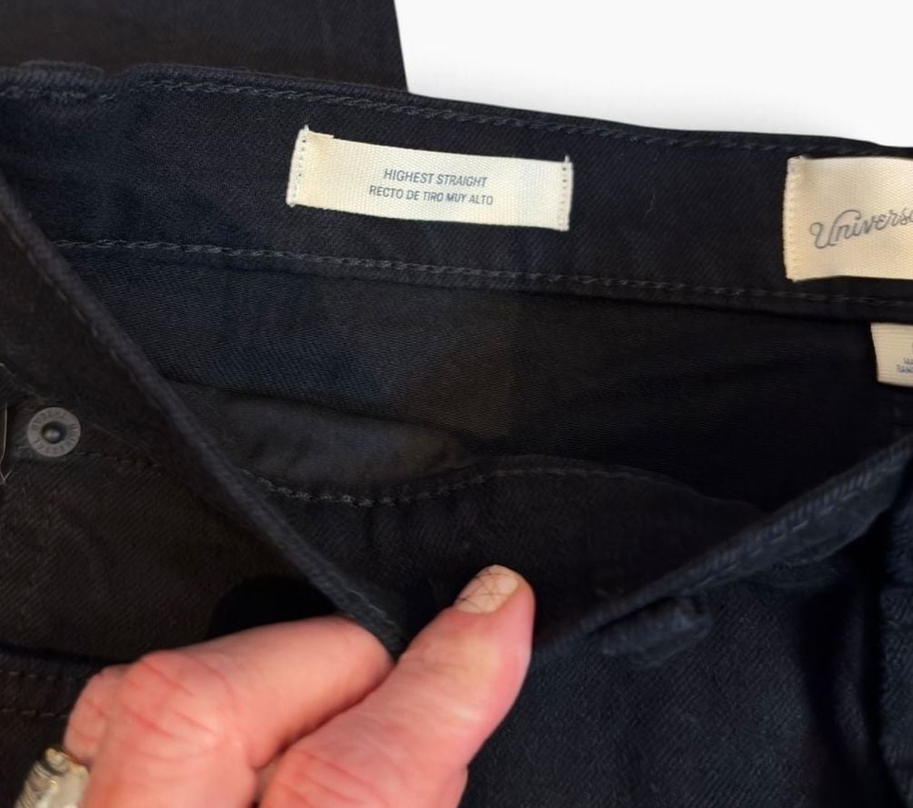 Universal Thread Highest Rise Straight Jeans Size 8 Black New 6