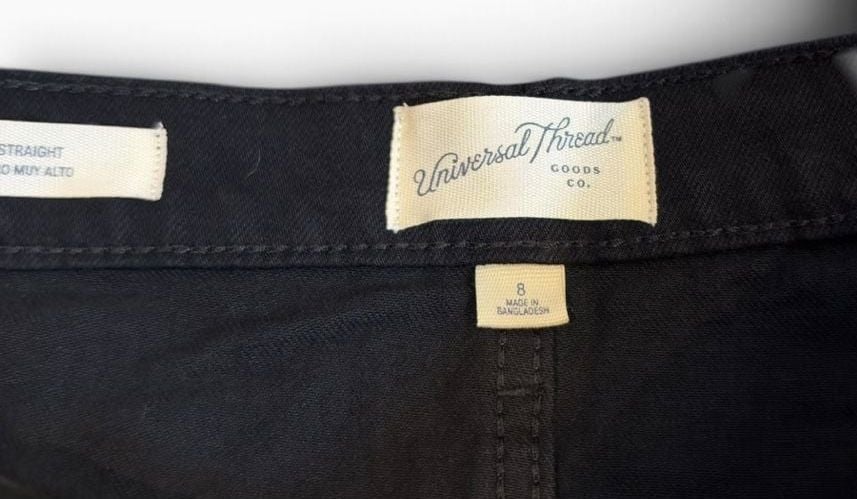 Universal Thread Highest Rise Straight Jeans Size 8 Black New 7