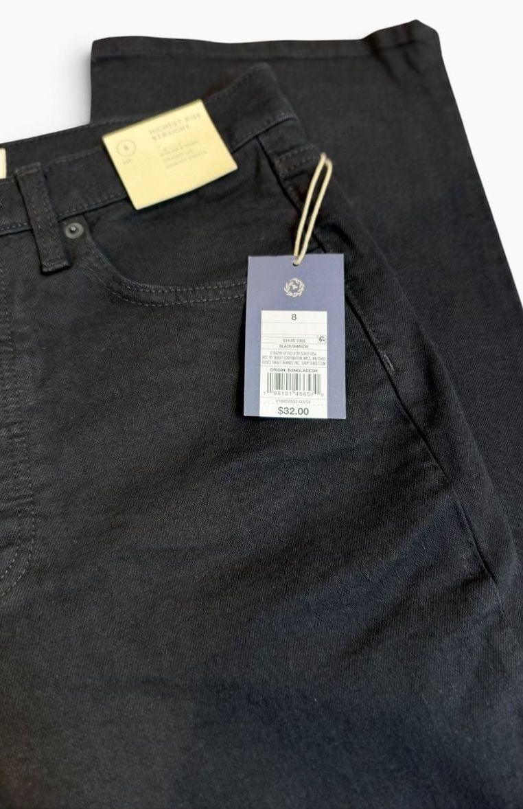 Universal Thread Highest Rise Straight Jeans Size 8 Black New 5