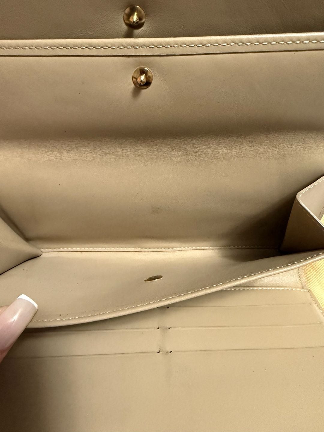 Louis Vuitton Monogram Vernis Trifold Long Wallet Beige 4