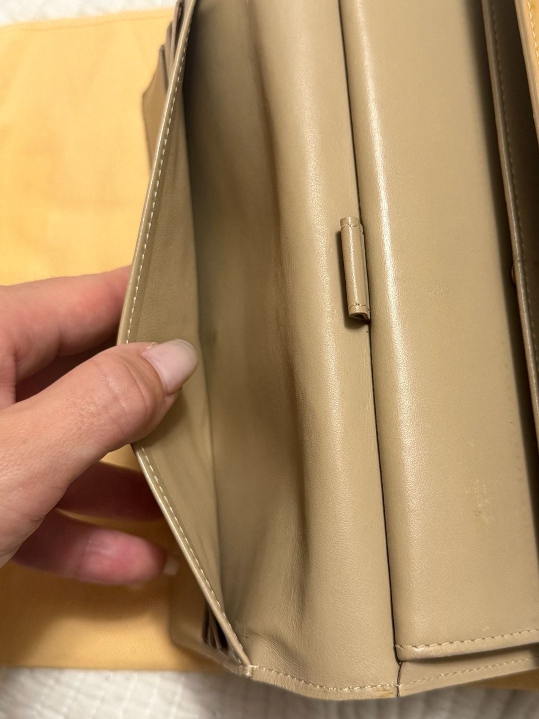 Louis Vuitton Monogram Vernis Trifold Long Wallet Beige 5