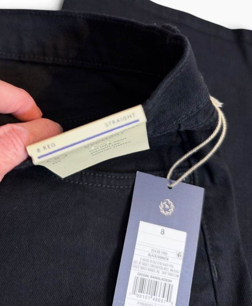Universal Thread Highest Rise Straight Jeans Size 8 Black New 8