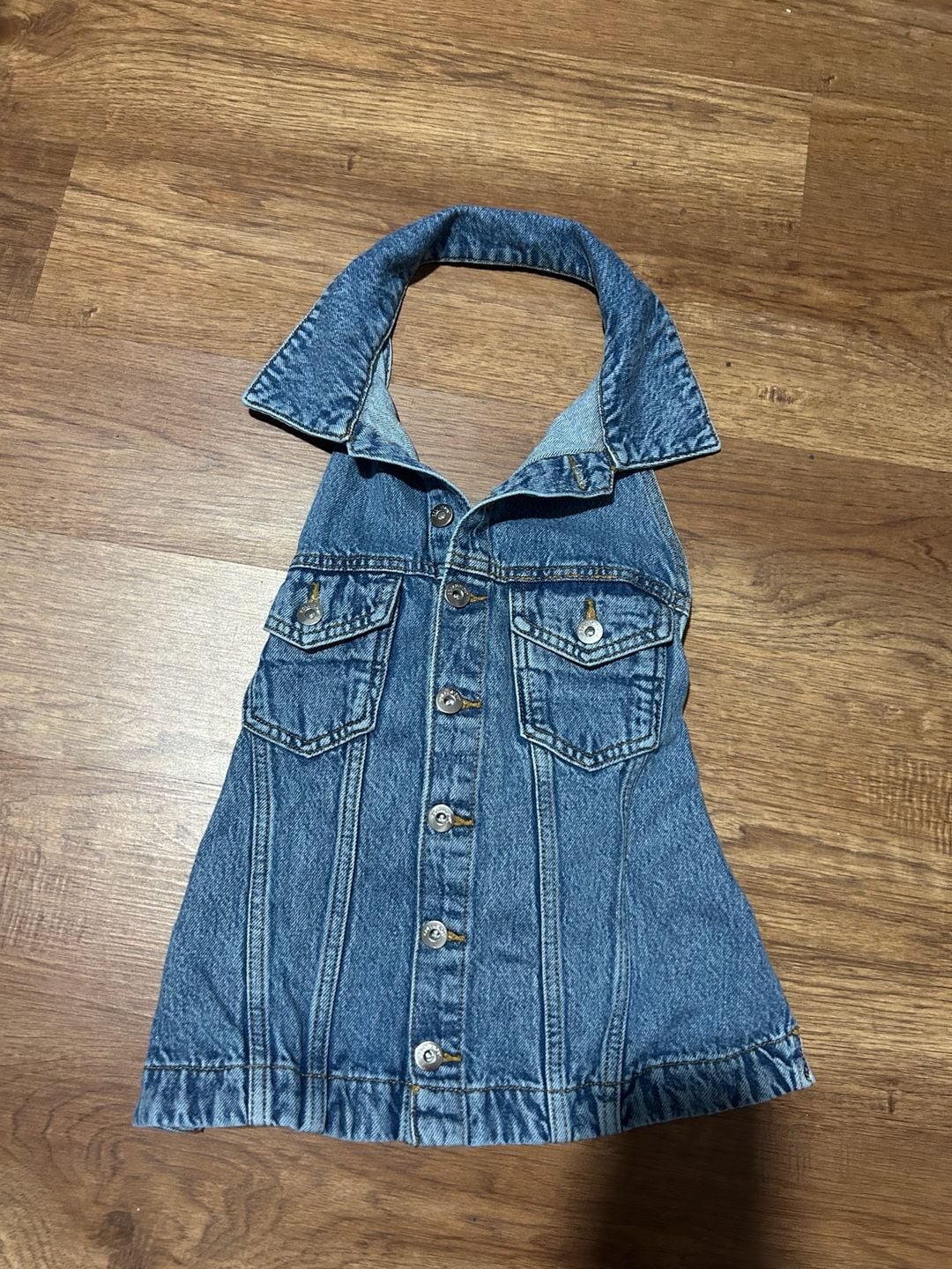 Collusion Denim Halter Top Size 12 2