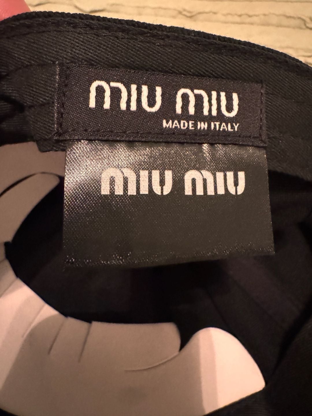 Miu Miu Embroidered Baseball Cap Black 4