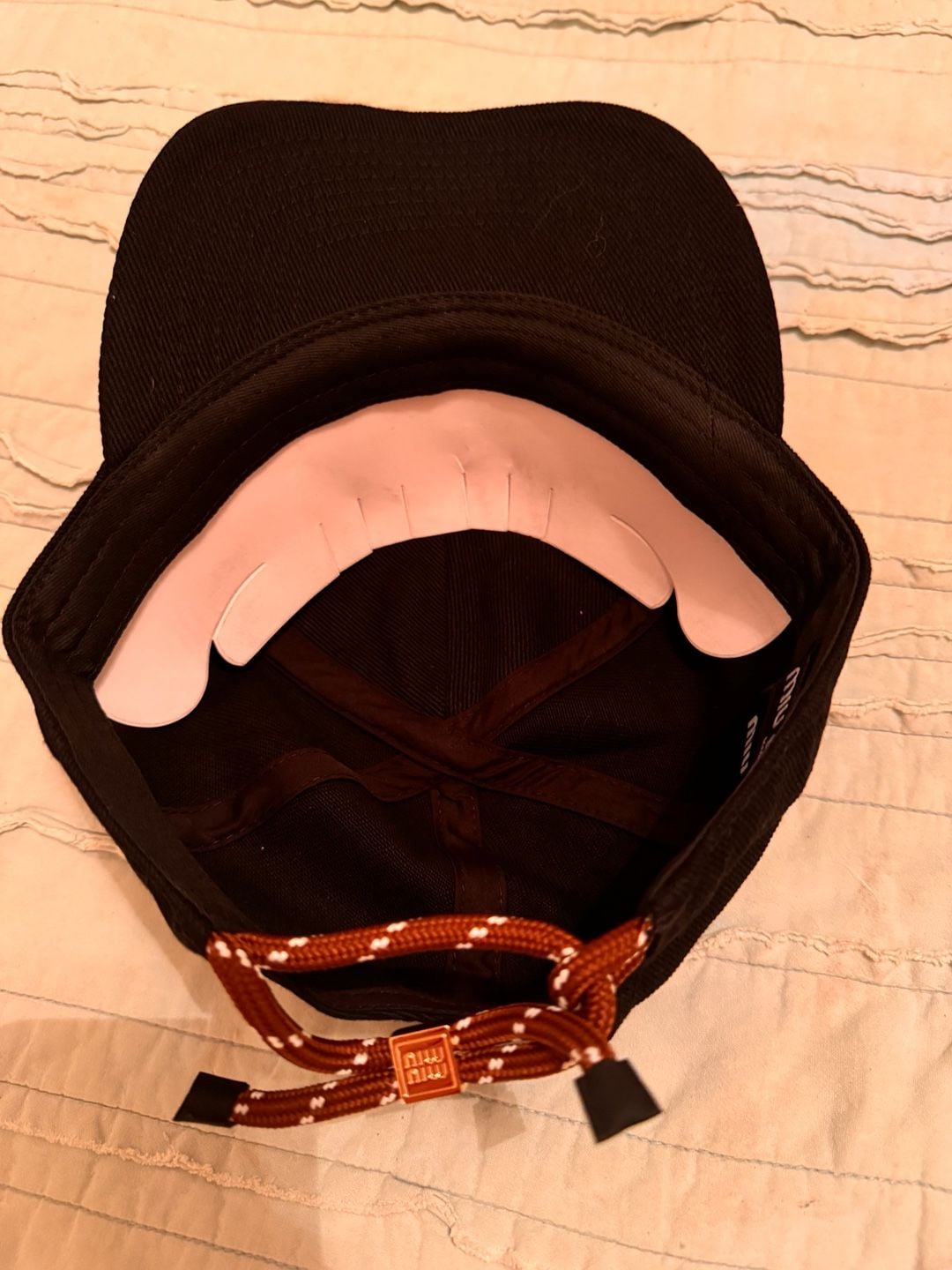 Miu Miu Embroidered Baseball Cap Black 6