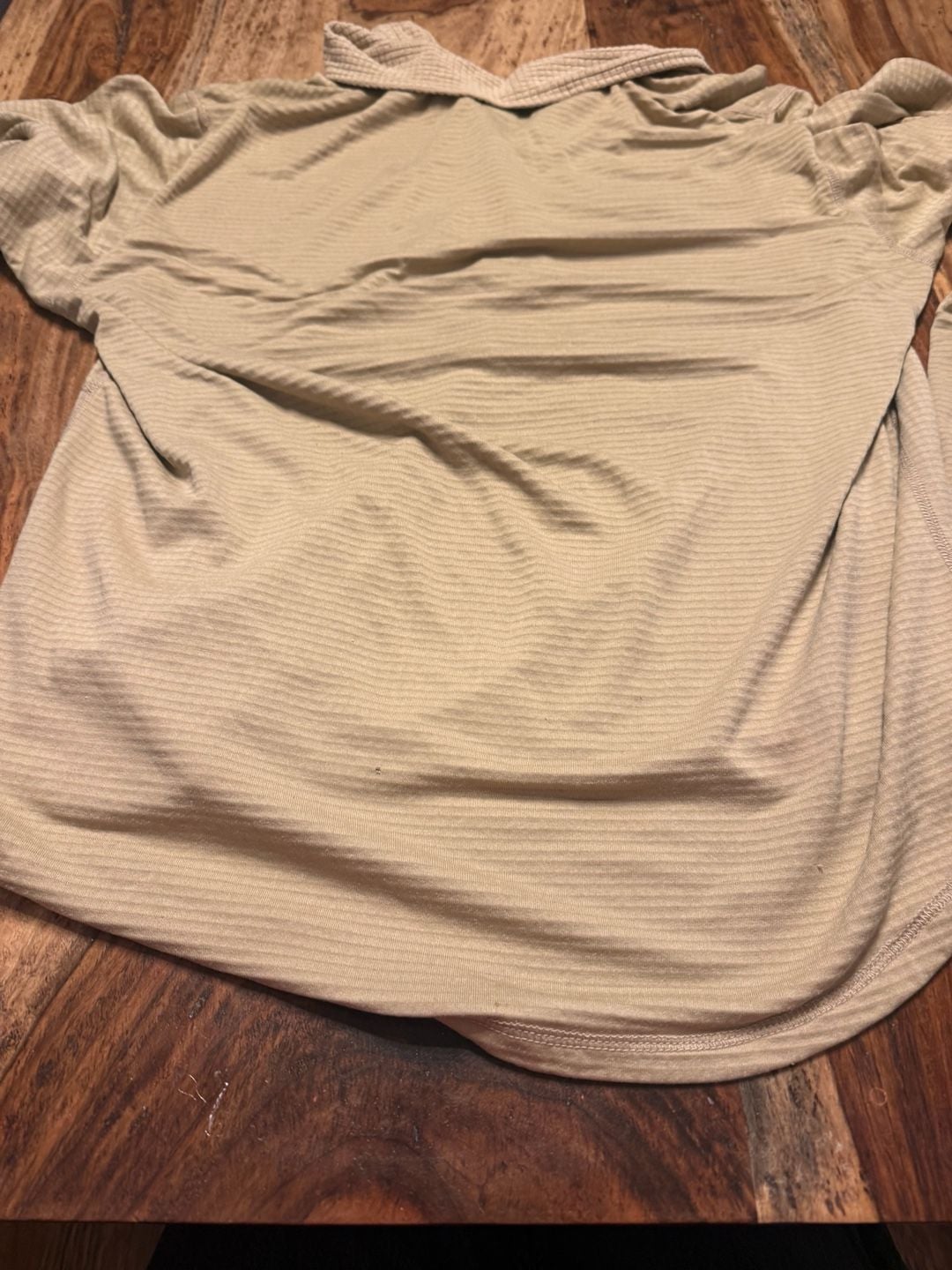 Peckham USMC Frog Grid Fleece Pullover Medium Regular Tan Half Zip 7