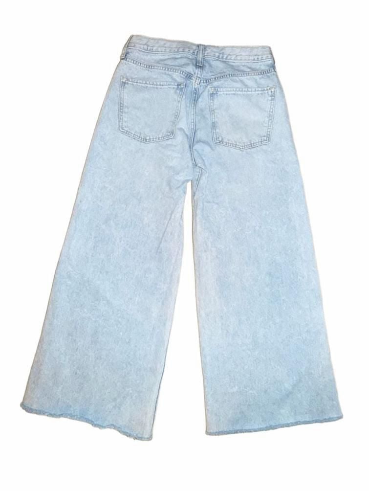 Old Navy Super Baggy Wide Leg Jeans Size 16 Distressed Light Wash Y2K Aesthetic 5