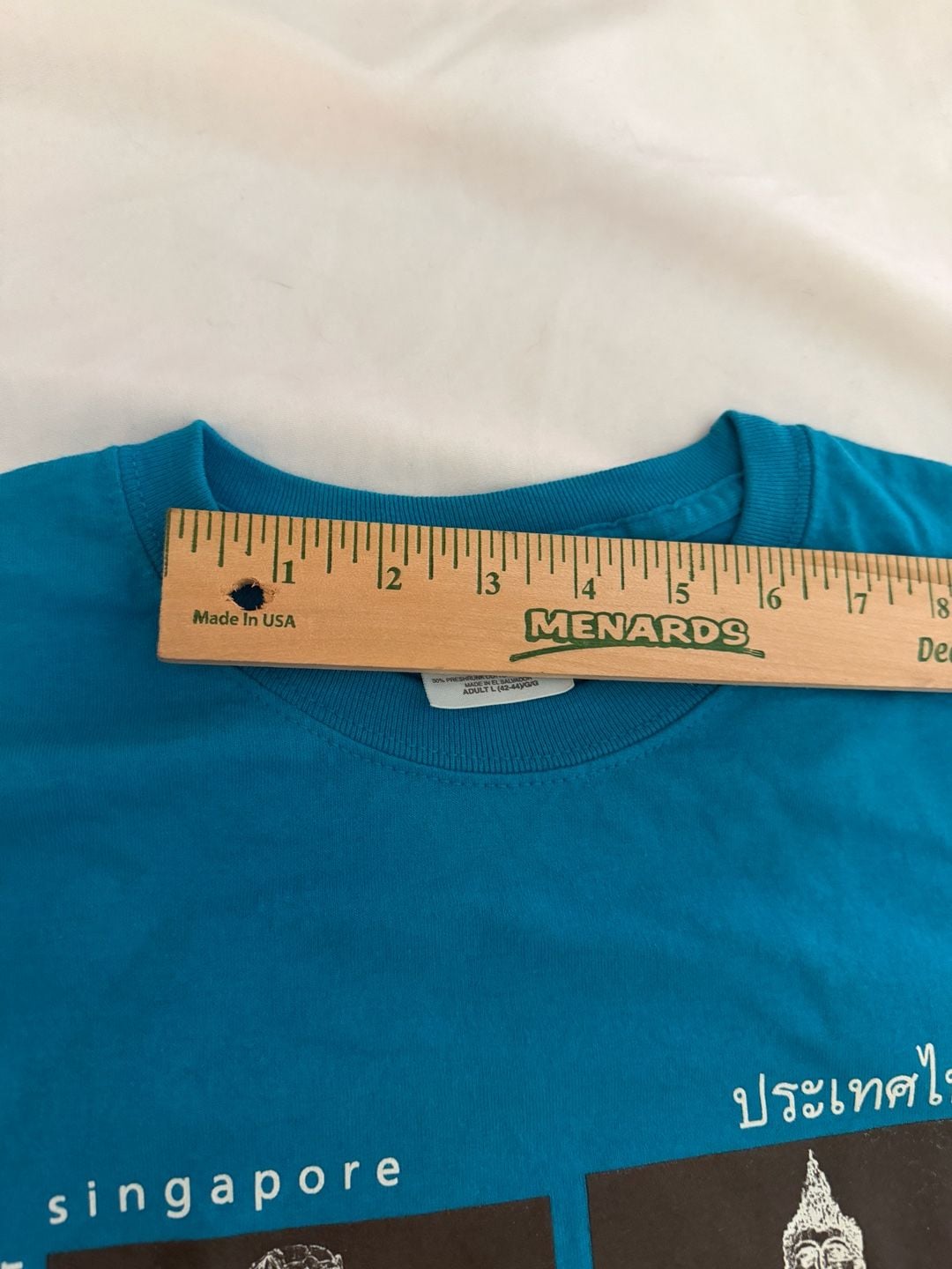 Asian Landmarks Graphic T-Shirt Blue 7