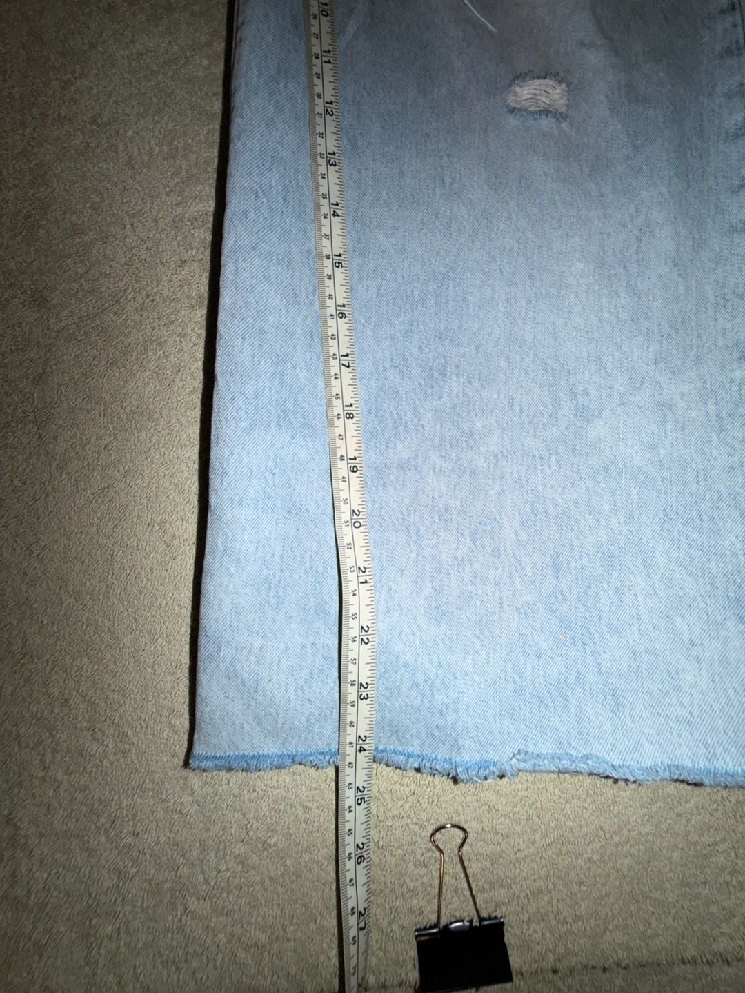 Old Navy Super Baggy Wide Leg Jeans Size 16 Distressed Light Wash Y2K Aesthetic 8
