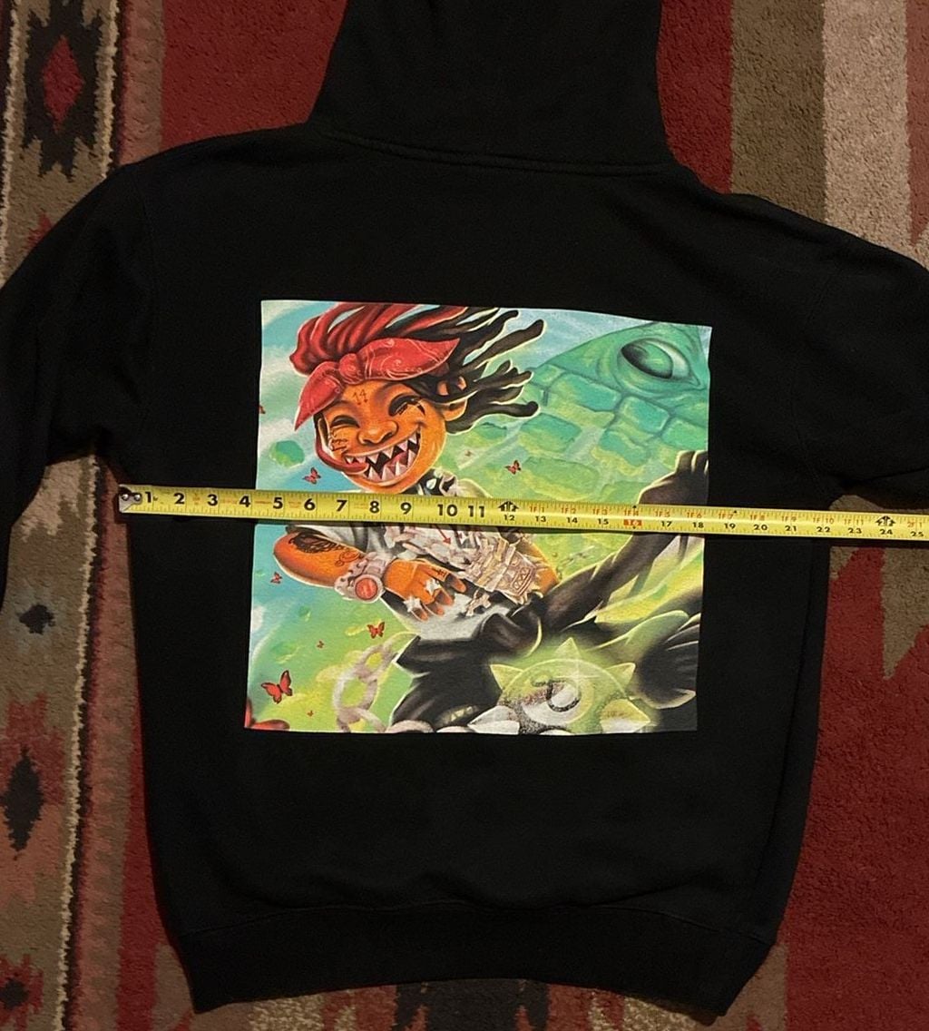 Trippie Redd Graphic Hoodie Black 8