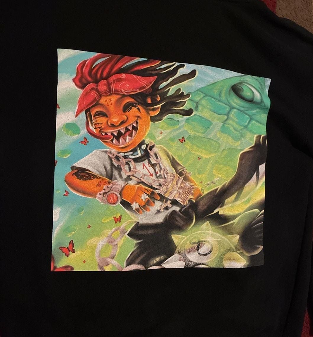 Trippie Redd Graphic Hoodie Black 7