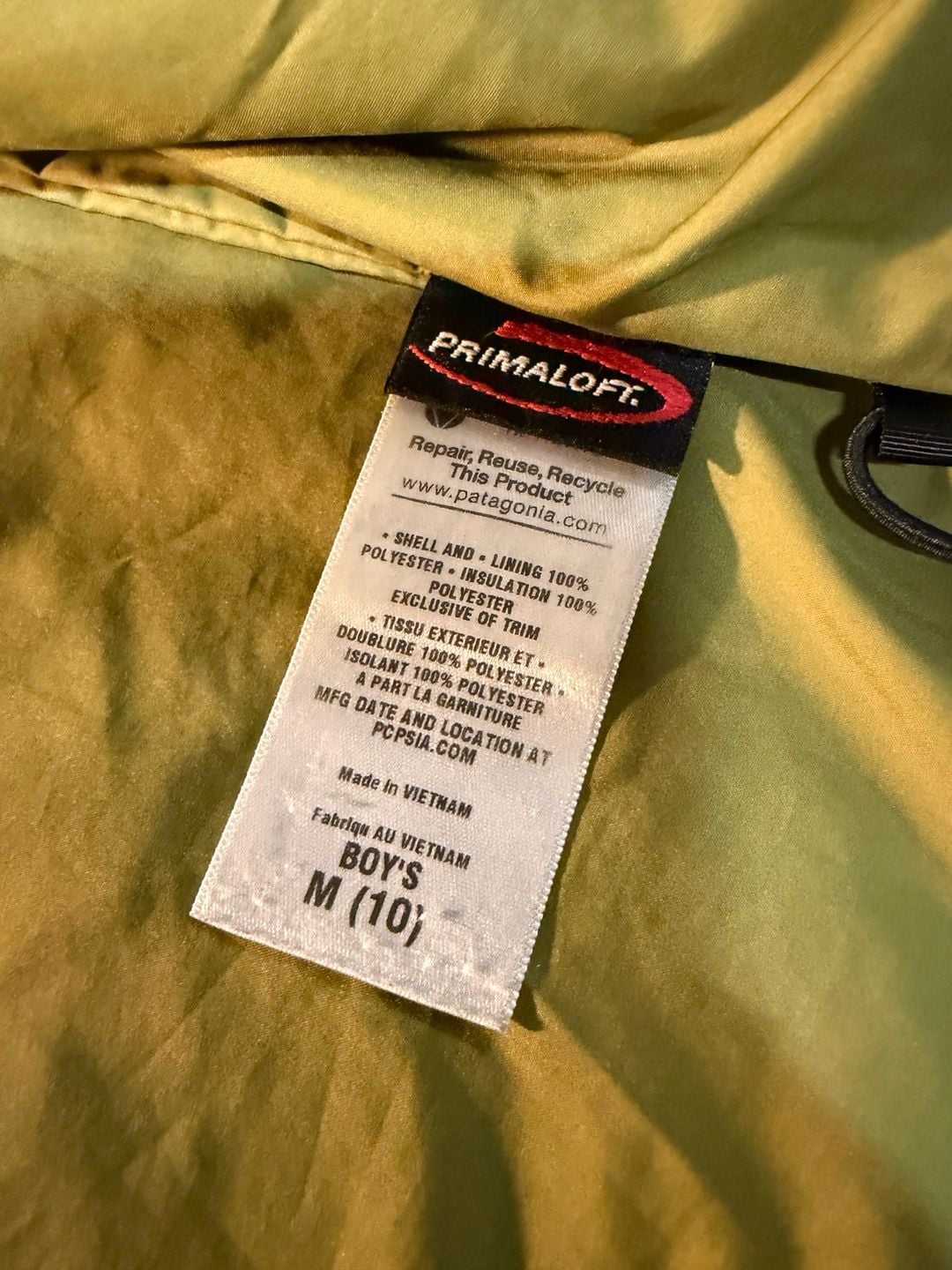 Patagonia Nano Puff Jacket Size M 10 Kids Blue Quilted 9