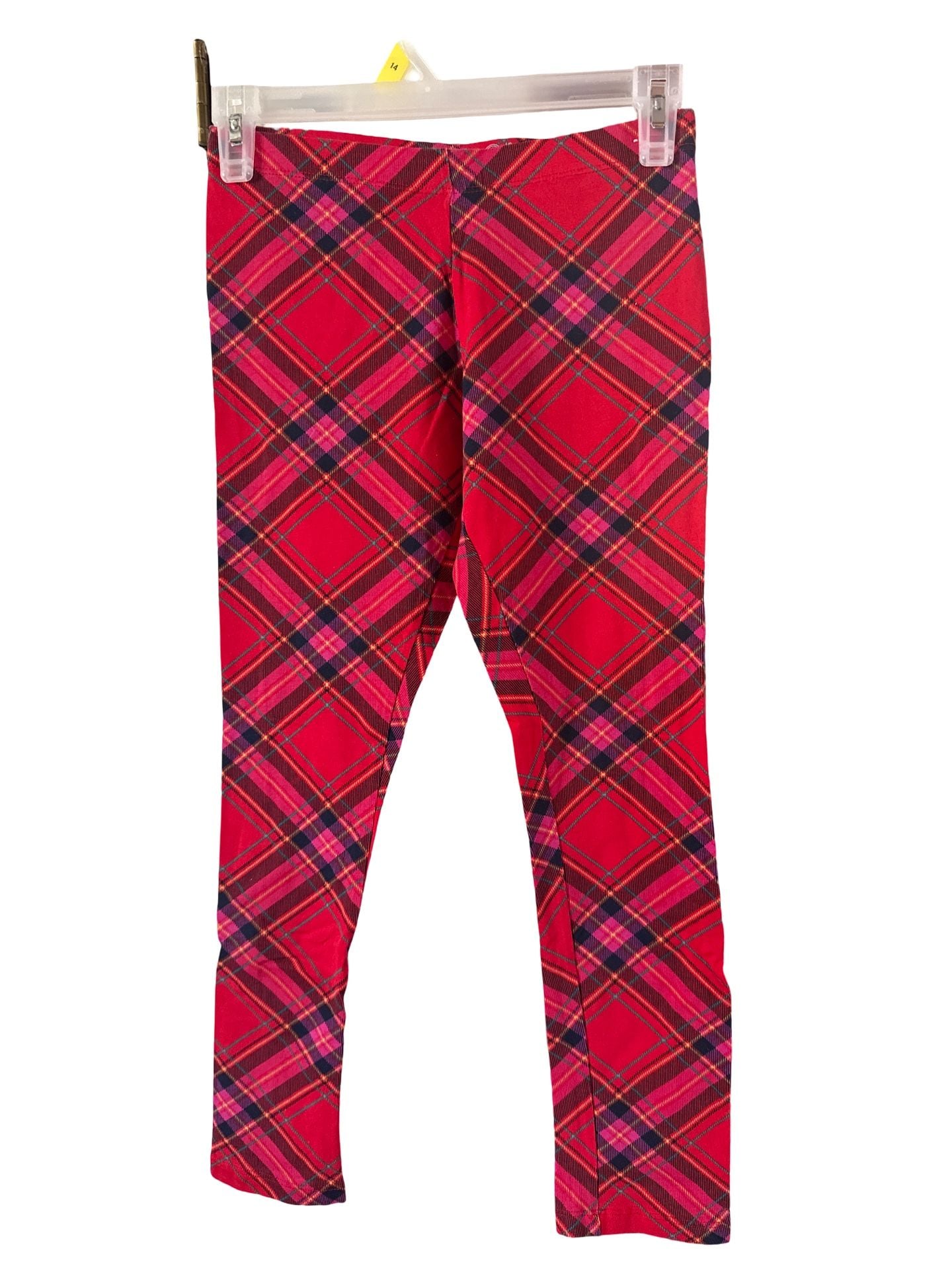 Wonder Nation Leggings Size 10-12 Red Plaid Tartan 1