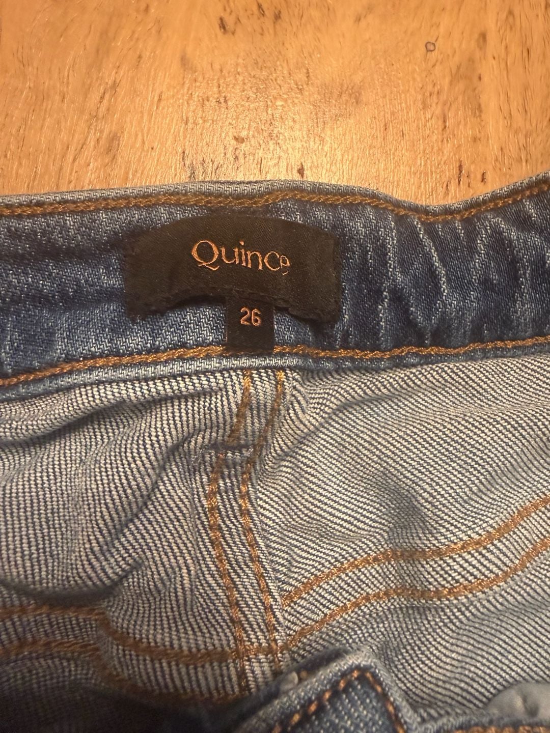 Quince Jeans Size 26 Blue Denim Straight Leg 3