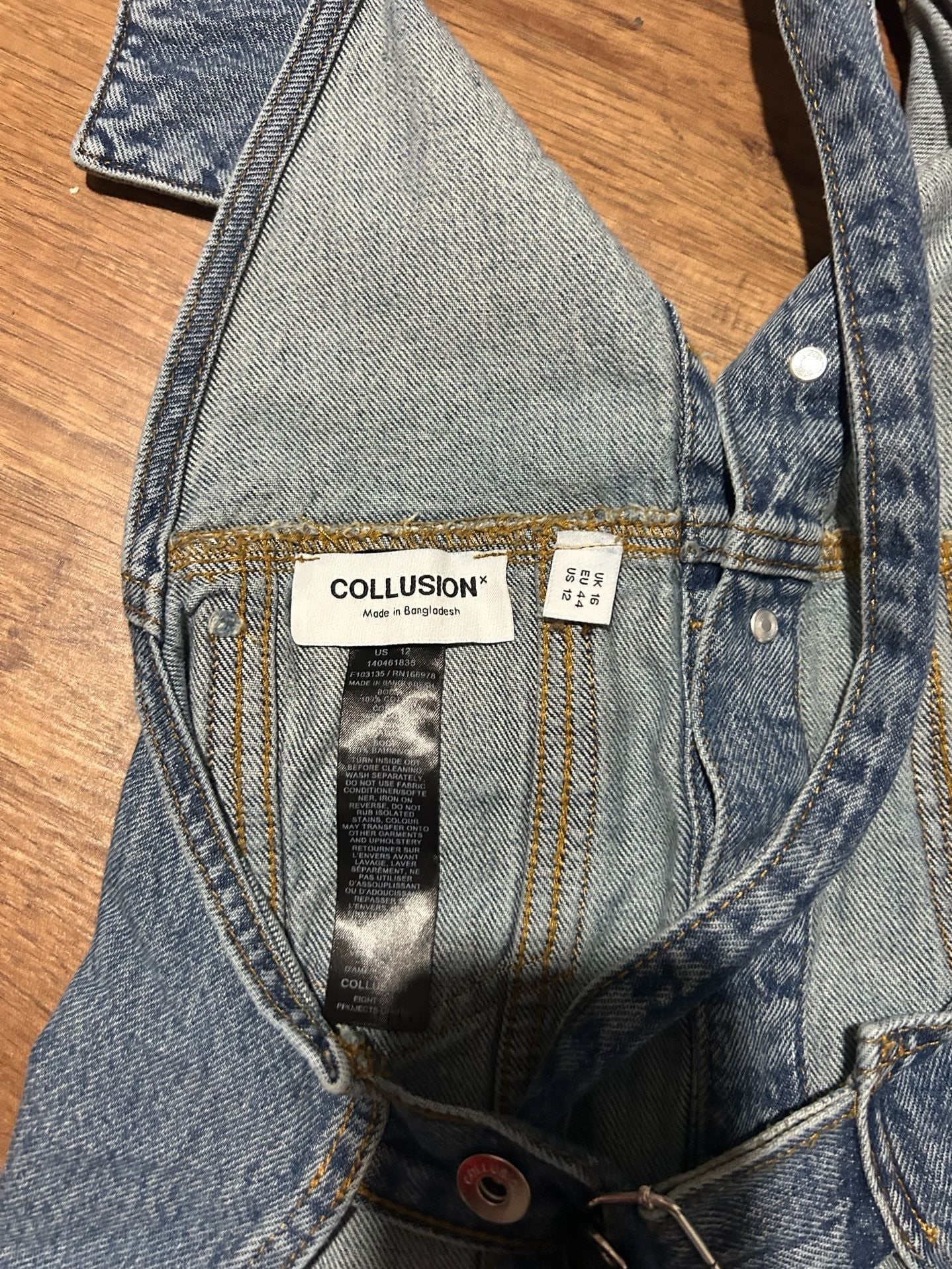 Collusion Denim Halter Top Size 12 4