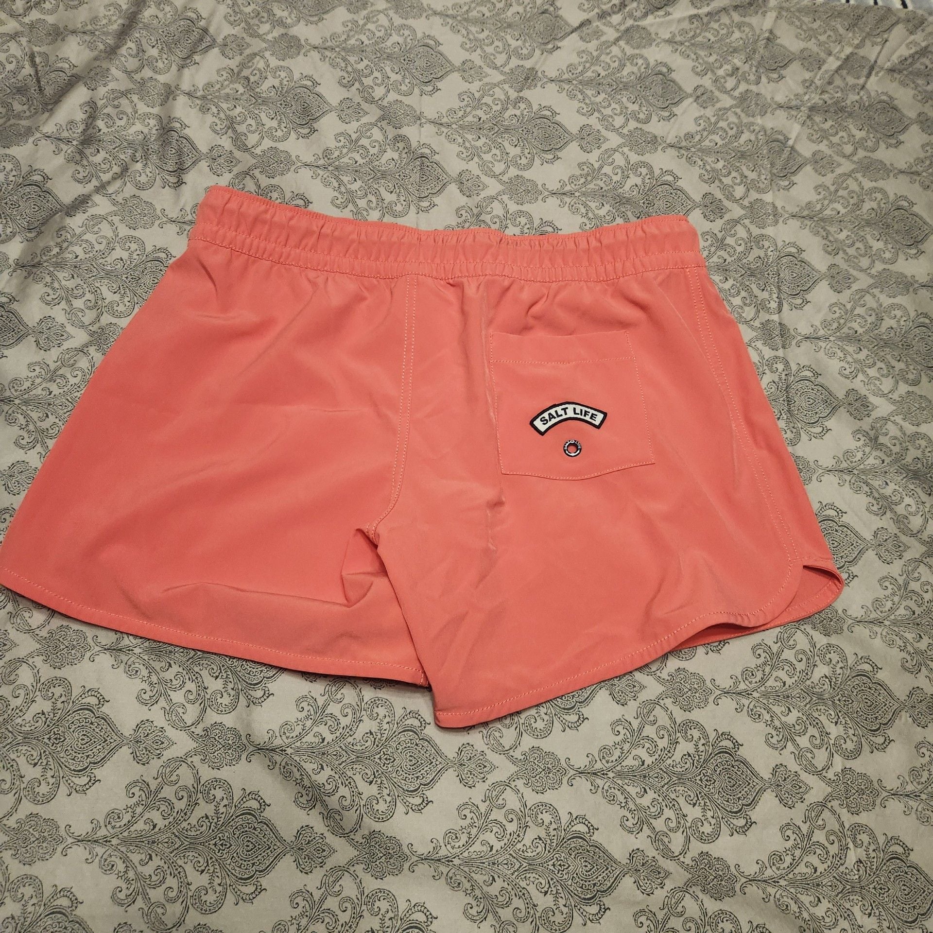 Salt Life Good Daze Volley Shorts Size Med Coral Pink 8