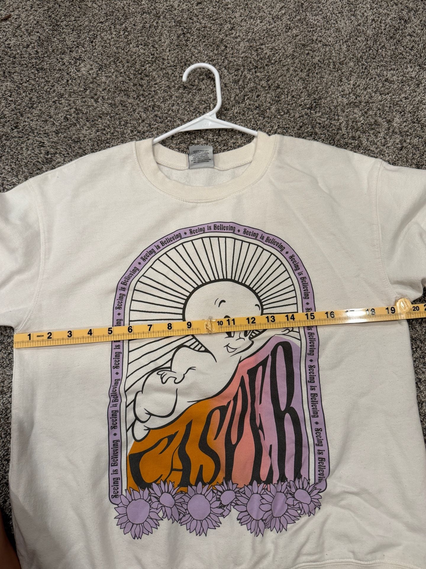 Casper The Friendly Ghost Sweatshirt Size M Cream 7
