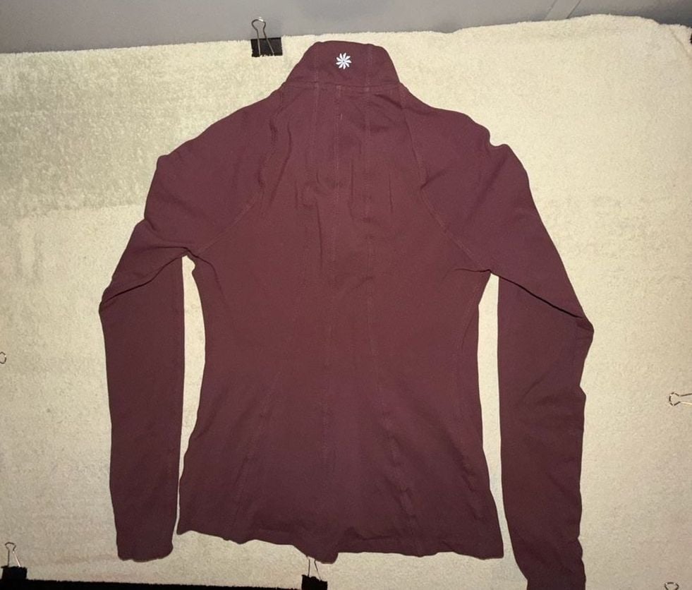 Athleta Full Zip Jacket Size M Purple Berry Athletic Hoodie 9
