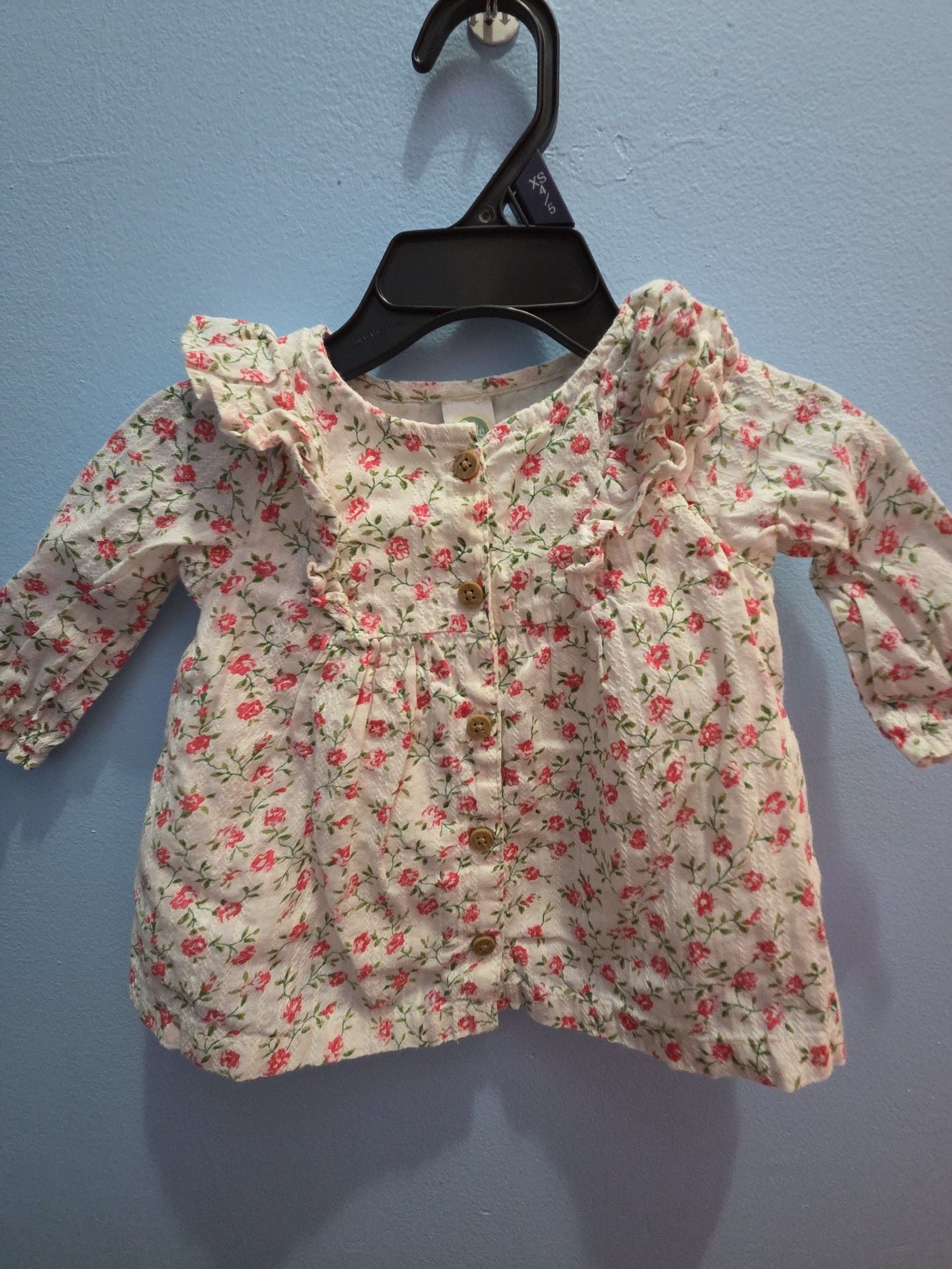 Little Me Floral Ruffle Top Size 6M 3
