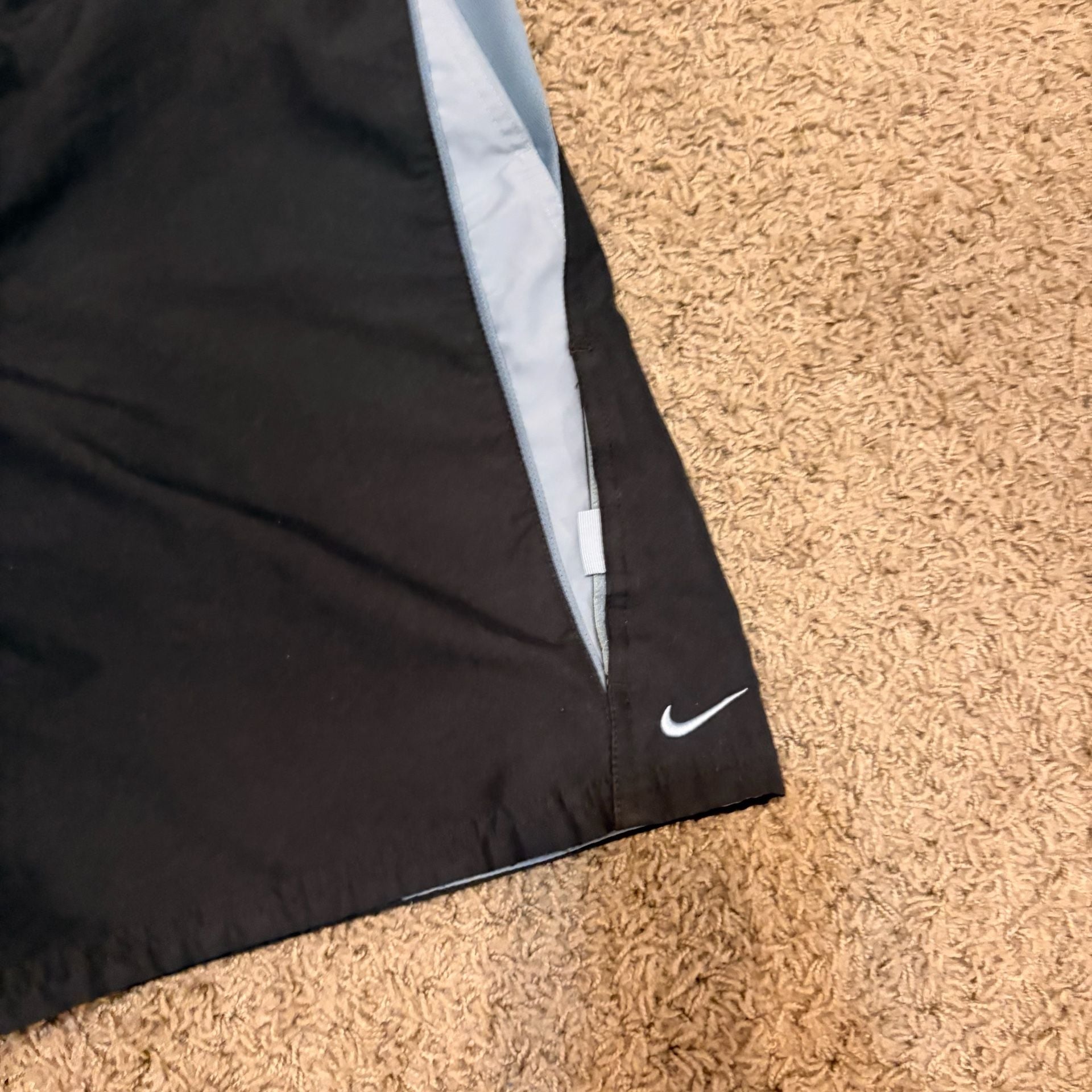Nike Swim Trunks Size L Black Gray Swoosh 3