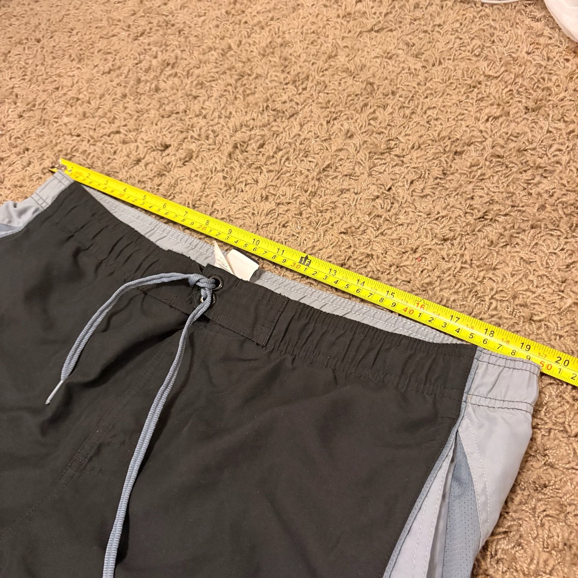Nike Swim Trunks Size L Black Gray Swoosh 5