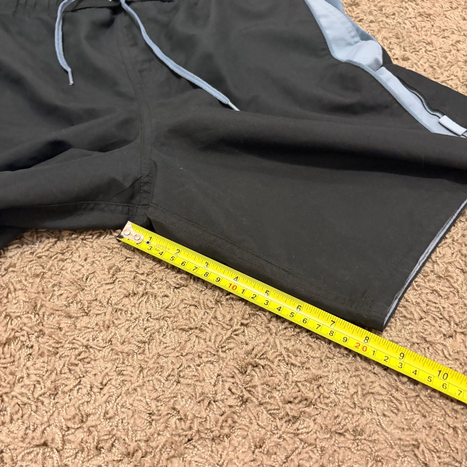 Nike Swim Trunks Size L Black Gray Swoosh 8
