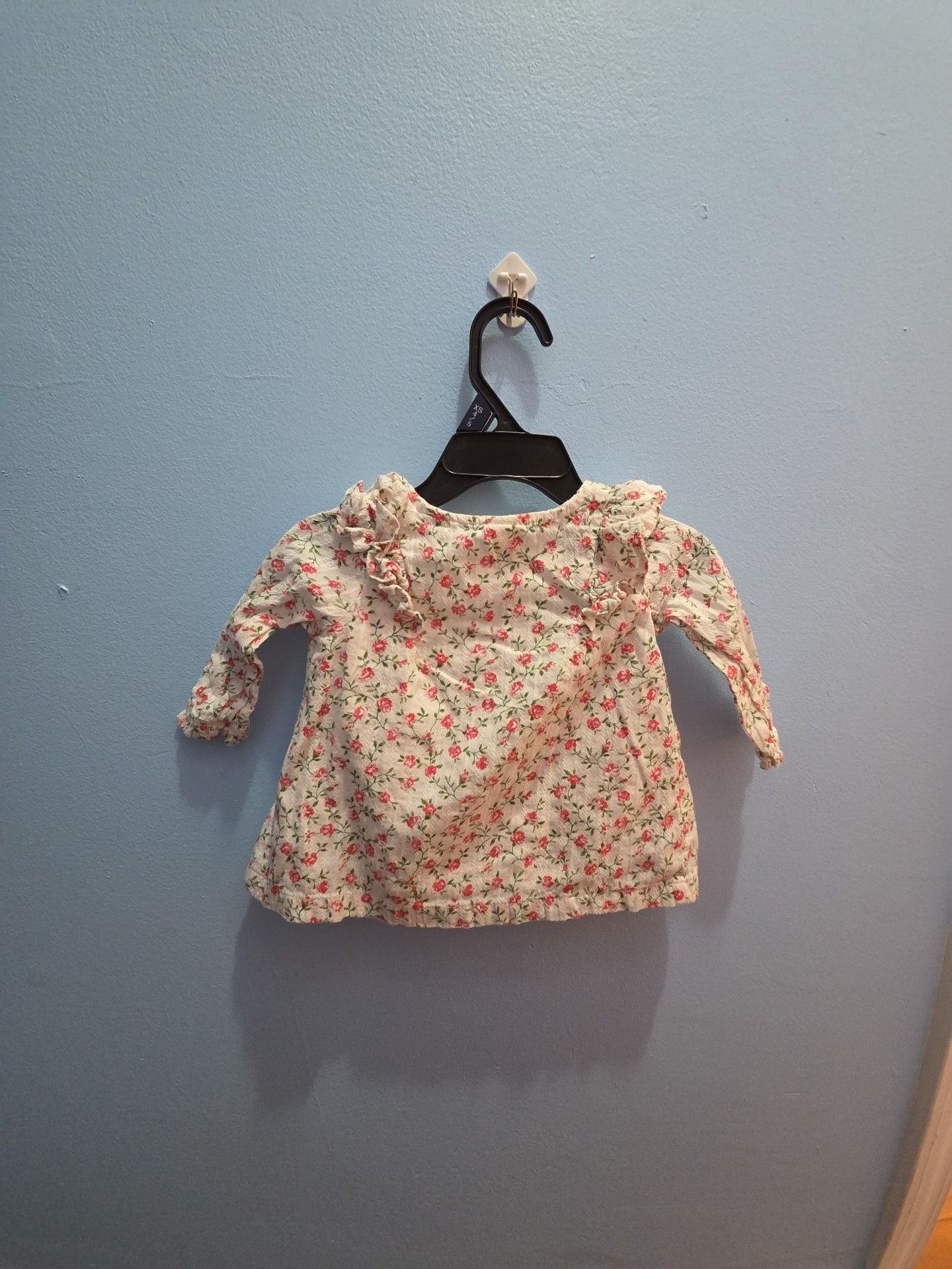 Little Me Floral Ruffle Top Size 6M 4