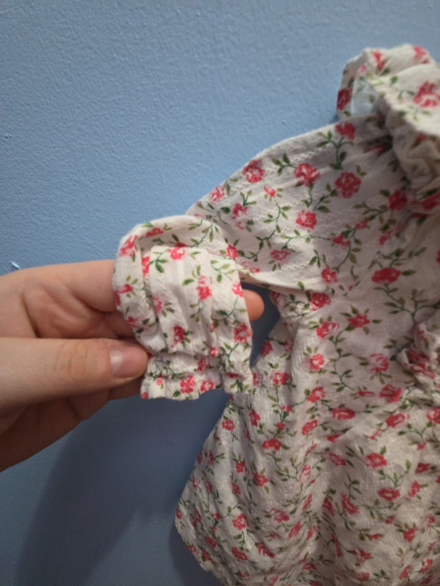 Little Me Floral Ruffle Top Size 6M 6