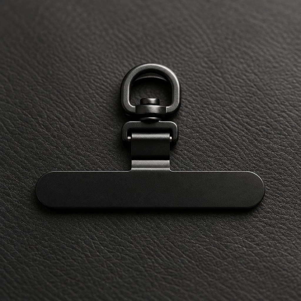 Universal 360° Rotating Phone Lanyard Stainless Steel Clip | Black 1
