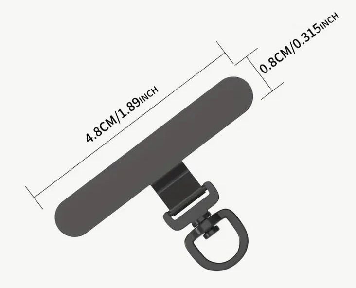 Universal 360° Rotating Phone Lanyard Stainless Steel Clip | Black 2