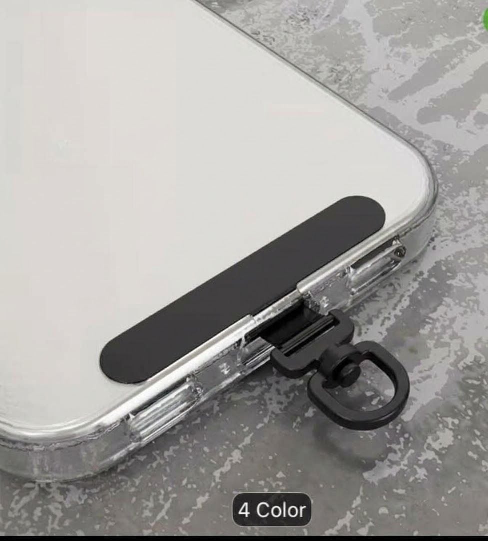 Universal 360° Rotating Phone Lanyard Stainless Steel Clip | Black 3