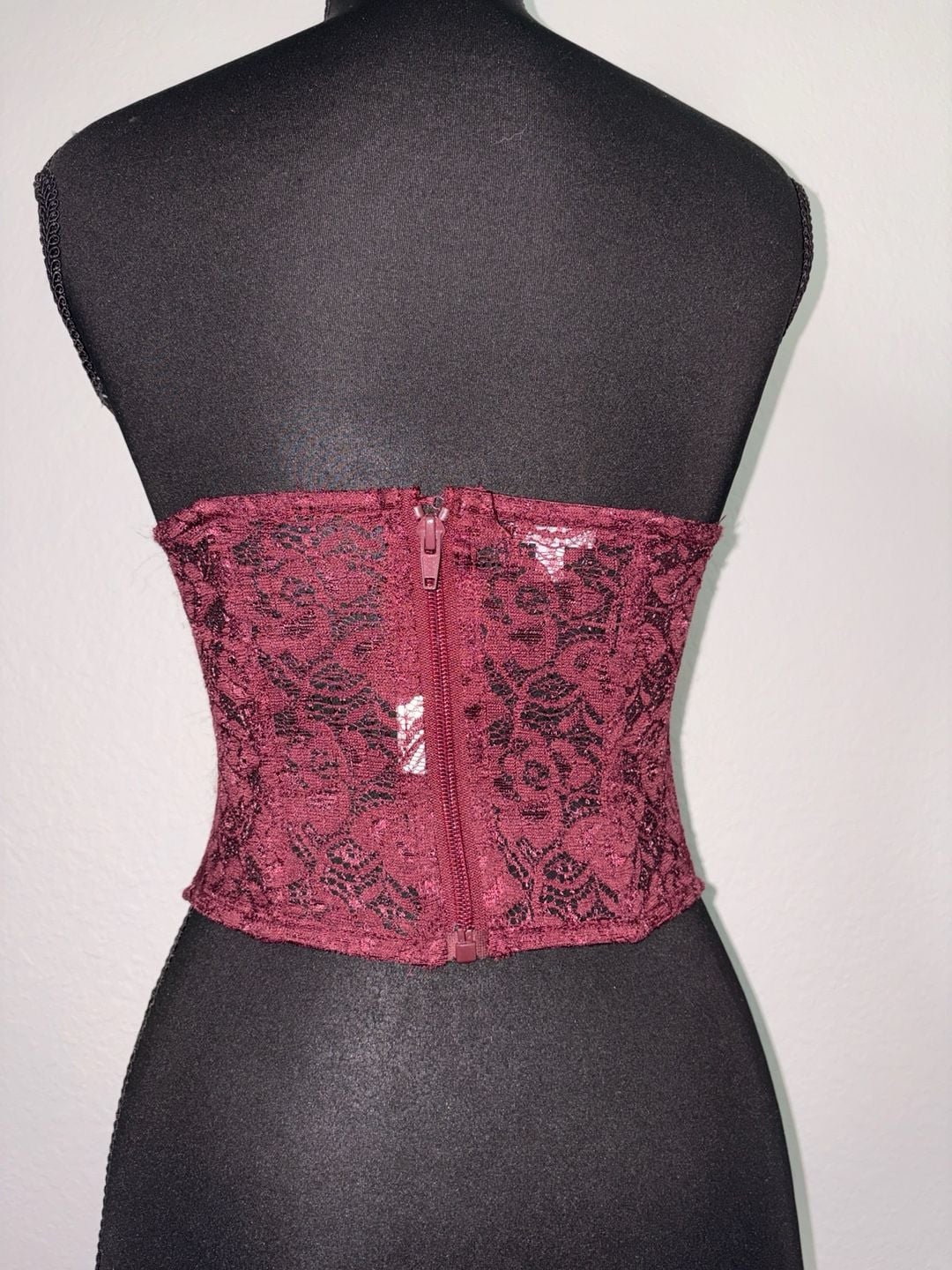 Charlotte Russe Corset Top Size XS Burgundy 4